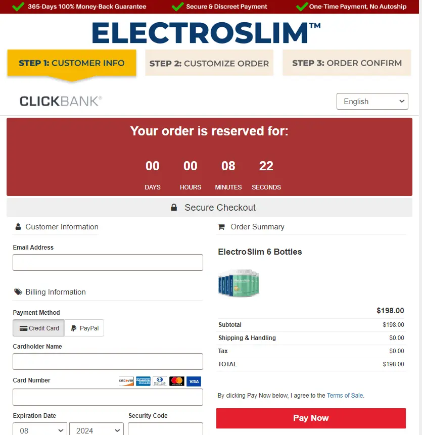 ElectroSlim - Order Page